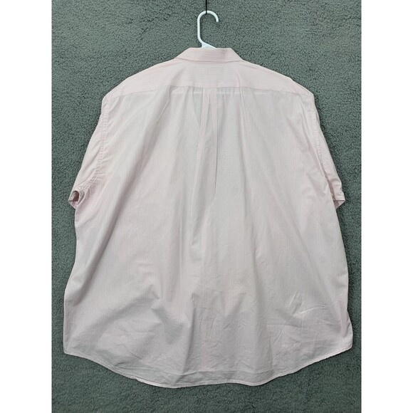 PENINSULA CLUB 2XL 18-18.5 80's Two Ply 100% Combed Cotton Pink Dress Shirt FLAW - Picture 3 of 10